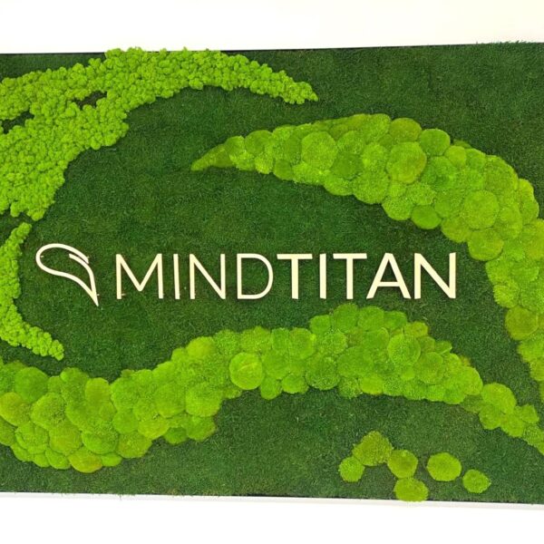 Samblapilt logoga kontorisse MindTitan