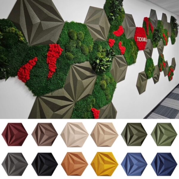 akustiline sein korgipaneelidest ja samblast