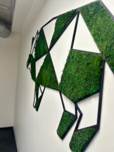 Samblast siga, sammal raamides, kujund seinale