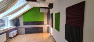 Akustilised paneelid samblast muusika salvestuse tuba